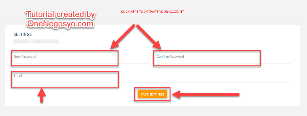 Step 7 - Enter New Password and Email Address